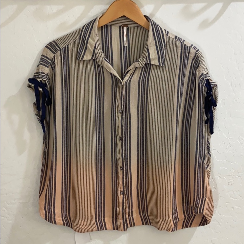 Free People Ombré Striped Top